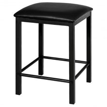 Load image into Gallery viewer, 3 Piece Counter Height Dining Set Faux Marble Table-Black