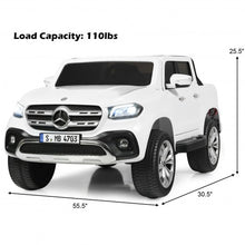 Load image into Gallery viewer, 12V 2-Seater Kids Ride On Car Licensed Mercedes Benz X Class RC with Trunk-White