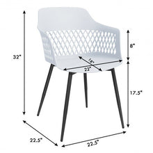 Load image into Gallery viewer, Set of 2 Modern Hollow Back Dining Chair