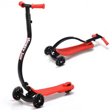 Load image into Gallery viewer, Folding Kids C Shape Anti-Collision Adjustable Kick Scooter -Red