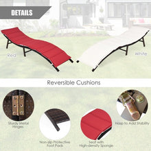 Load image into Gallery viewer, 2Pcs Folding Patio Lounger Chair