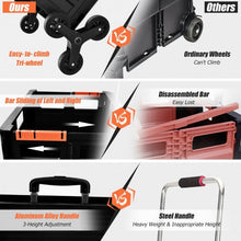 Load image into Gallery viewer, Costway Foldable Utility Cart for Travel and Shopping-Black