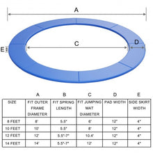 Load image into Gallery viewer, 8FT Replacement Safety Pad Bounce Frame Trampoline-Navy