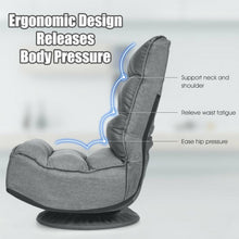 Load image into Gallery viewer, 5-Position Folding Floor Gaming Chair-Gray