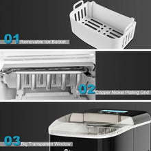 Load image into Gallery viewer, 26 lbs Countertop LCD Display Ice Maker with Ice Scoop-Black