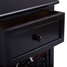 Load image into Gallery viewer, Black/White 3 Tiers 1 Drawer Night Stand-Black
