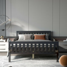 Load image into Gallery viewer, Full Size Wood Platform Bed with Headboard