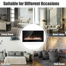 Load image into Gallery viewer, 40 " Electric Fireplace Recessed Wall Mounted with Multicolor Flame