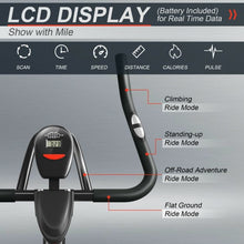 Load image into Gallery viewer, 30Lbs Fixed Training Bicycle with Monitor for Gym and Home