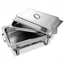 Load image into Gallery viewer, 4-Pack of Full Size Tray 8 Quart Stainless Steel Chafer for Buffet
