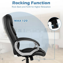 Load image into Gallery viewer, Ergonomic Office High Back Leather Adjustable Chair -Black