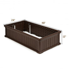 Load image into Gallery viewer, 2 PCS Raised Garden Rectangle Plant Box-Brown
