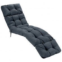 Load image into Gallery viewer, 73" Lounge Chaise Cushion Padded Recliner for Indoor and Outdoor-Gray