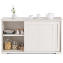 Load image into Gallery viewer, Kitchen Storage Cupboard Cabinet with Sliding Door-White