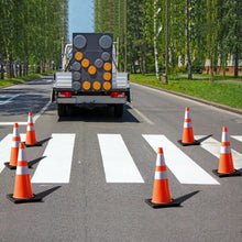 Load image into Gallery viewer, 6Pcs 28" PVC Fluorescent Reflective Road Parking Cones