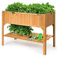 Load image into Gallery viewer, Wooden Elevated Planter Box Shelf Suitable for Garden Use