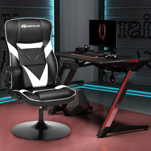 Load image into Gallery viewer, Rocking Gaming Chair Height Adjustable Swivel Racing Style Rocker -White