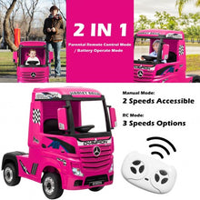Load image into Gallery viewer, 12 V Mercedes Benz Actros Electric Kids Ride on Truck with Remote Control & MP3