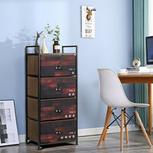 Load image into Gallery viewer, 4 Drawer Fabric Dresser Storage Tower Nightstand