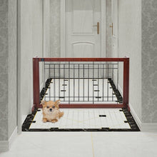 Load image into Gallery viewer, Solid Wood Adjustable Free Stand Dog Gate