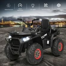 Load image into Gallery viewer, 12 V Kids Electric 4-Wheeler ATV Quad with MP3 and LED Lights-Black