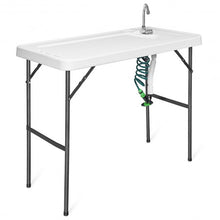 Load image into Gallery viewer, Folding Cleaning Sink Faucet Cutting Camping Table w/ Sprayer