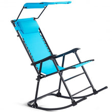 Load image into Gallery viewer, Zero Gravity Folding Rocking Chair Rocker Porch-Navy