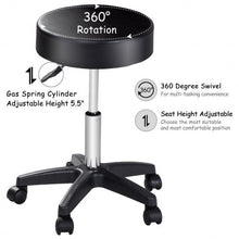 Load image into Gallery viewer, 1 pc Adjustable Hydraulic Rolling Swivel Massage Spa Bar Stool-Black