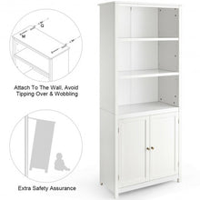 Load image into Gallery viewer, Bookcase Shelving Storage Wooden Cabinet Unit Standing Display Bookcase w/ Doors