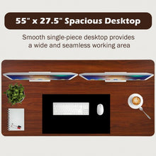 Load image into Gallery viewer, 55" One-Piece Universal Tabletop for Standard and Sit to Stand Desk Frame-Espresso
