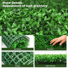 Load image into Gallery viewer, 12 Pcs Artificial Peanut Leaf Hedges Panels 20" x 20" Fence Wall Plant