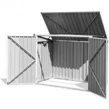 Load image into Gallery viewer, Horizontal Storage Shed 68 Cubic Feet for Garbage Cans