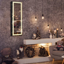 Load image into Gallery viewer, Door Wall Mount Touch Screen Mirrored Jewelry Cabinet-Black