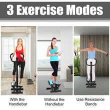 Load image into Gallery viewer, Twist Stair Stepper Machine with Handlebar and Monitor