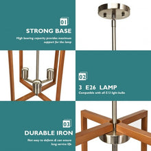 Load image into Gallery viewer, 3-Lights Modern Pendant Lamp with Iron Square Lamp Shade