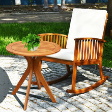 Load image into Gallery viewer, 27" Outdoor Round Solid Wood Coffee Side Bistro Table