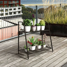 Load image into Gallery viewer, 2-tier Patio Metal Plant Stand