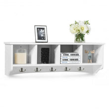 Load image into Gallery viewer, Wall-Mounted Storage Cabinet Hanging Entryway Shelf Coat Rack