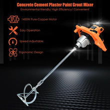 Load image into Gallery viewer, 1400W Electric Concrete Cement Mixer Handheld Plaster