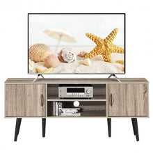 Load image into Gallery viewer, TV Stand w/ 2 Storage Cabinets 2 Open Shelves
