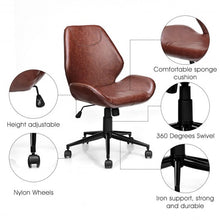 Load image into Gallery viewer, Office Home Leisure Mid-back Upholstered Rolling Chair