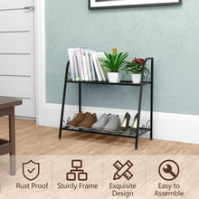 Load image into Gallery viewer, 2-tier Patio Metal Plant Stand