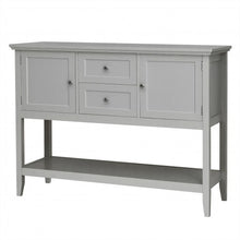 Load image into Gallery viewer, Wooden Sideboard Buffet Console Table w/ Drawers and Storage-Gray