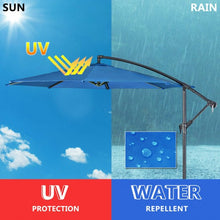 Load image into Gallery viewer, 10' Patio Outdoor Sunshade Hanging Umbrella-Blue