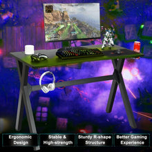 Load image into Gallery viewer, Gaming Desk with Mousepad and Cup Headphone Holder
