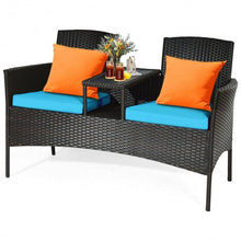 Load image into Gallery viewer, Patio Rattan Conversation Set -Green