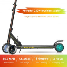 Load image into Gallery viewer, 250W Portable Folding Electric Kick Scooter Brushless Motor 6" Tire