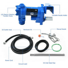 Load image into Gallery viewer, Gasoline Fuel Transfer Pump 12 Volt DC 20GPM Gas Diesel Kerosene Nozzle Kit