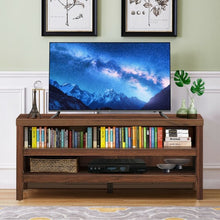 Load image into Gallery viewer, 3-Tier TV Stand Console Cabinet for TV's up to 45" with Storage Shelves-Walnut