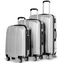 Load image into Gallery viewer, GLOBALWAY 3 PC 20" 24" 28" Luggage Set Suitcase Spinner w/ TSA Lock-Silver